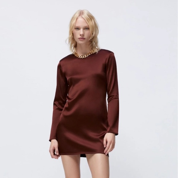 Zara Satin Dress - Picture 8 of 11